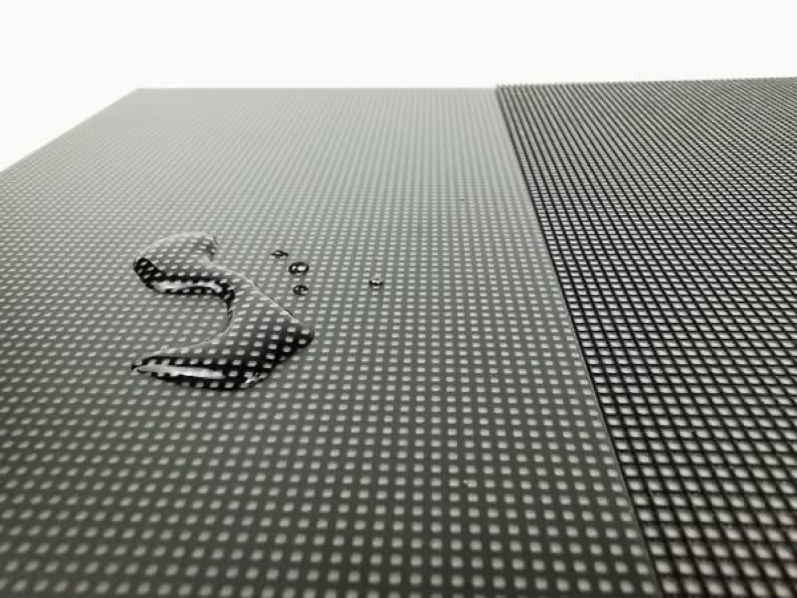 Close-up of waterproof outdoor LED module with water droplets on the surface