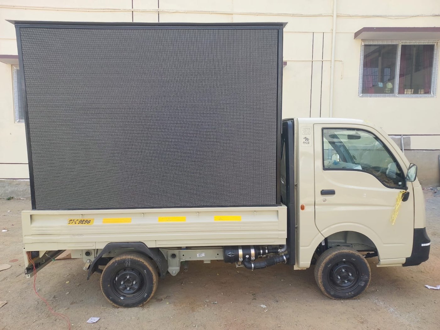 Truck-mounted mobile LED advertising van built by CBM IMPEX in Bangalore