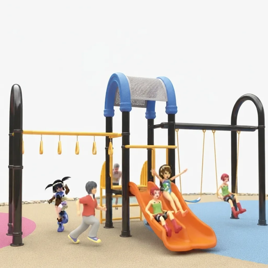 Multi-Station Fitness Playground - Outdoor Gym Equipment