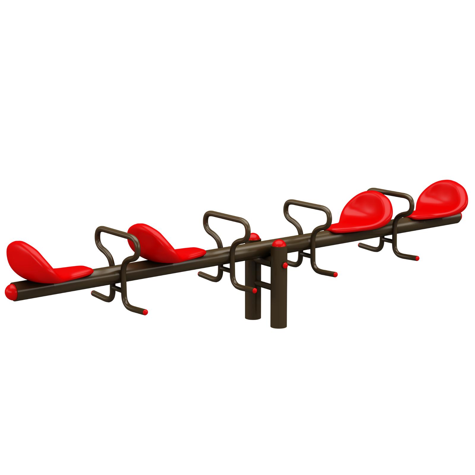 OK Play 4 Seater See Saw playground equipment supplied in Hubli-Dharwad by CBM IMPEX