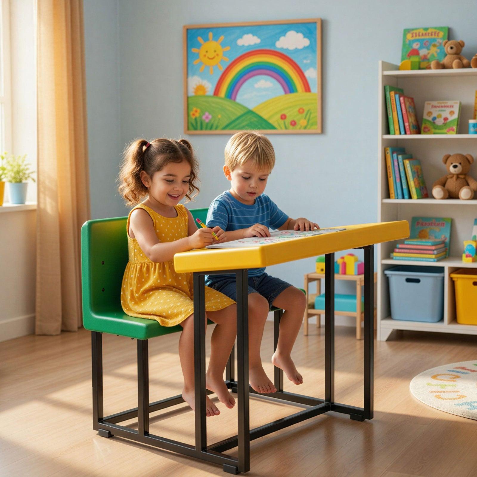 OK Play Double Team school furniture supplied in Hebbal by CBM IMPEX