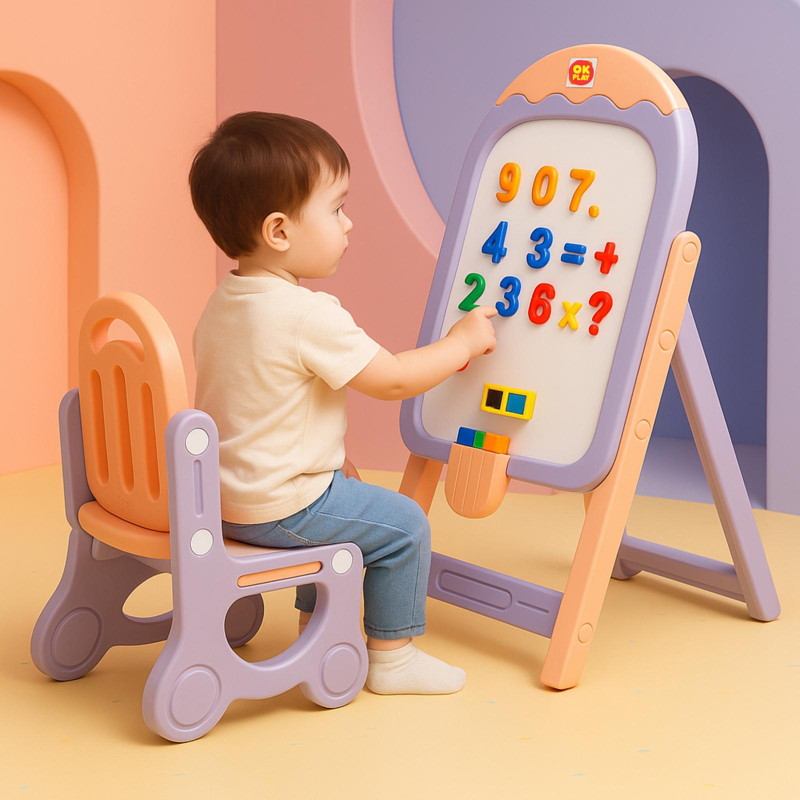 OK Play Ice-Cream Easel Set - Montessori & Preschool