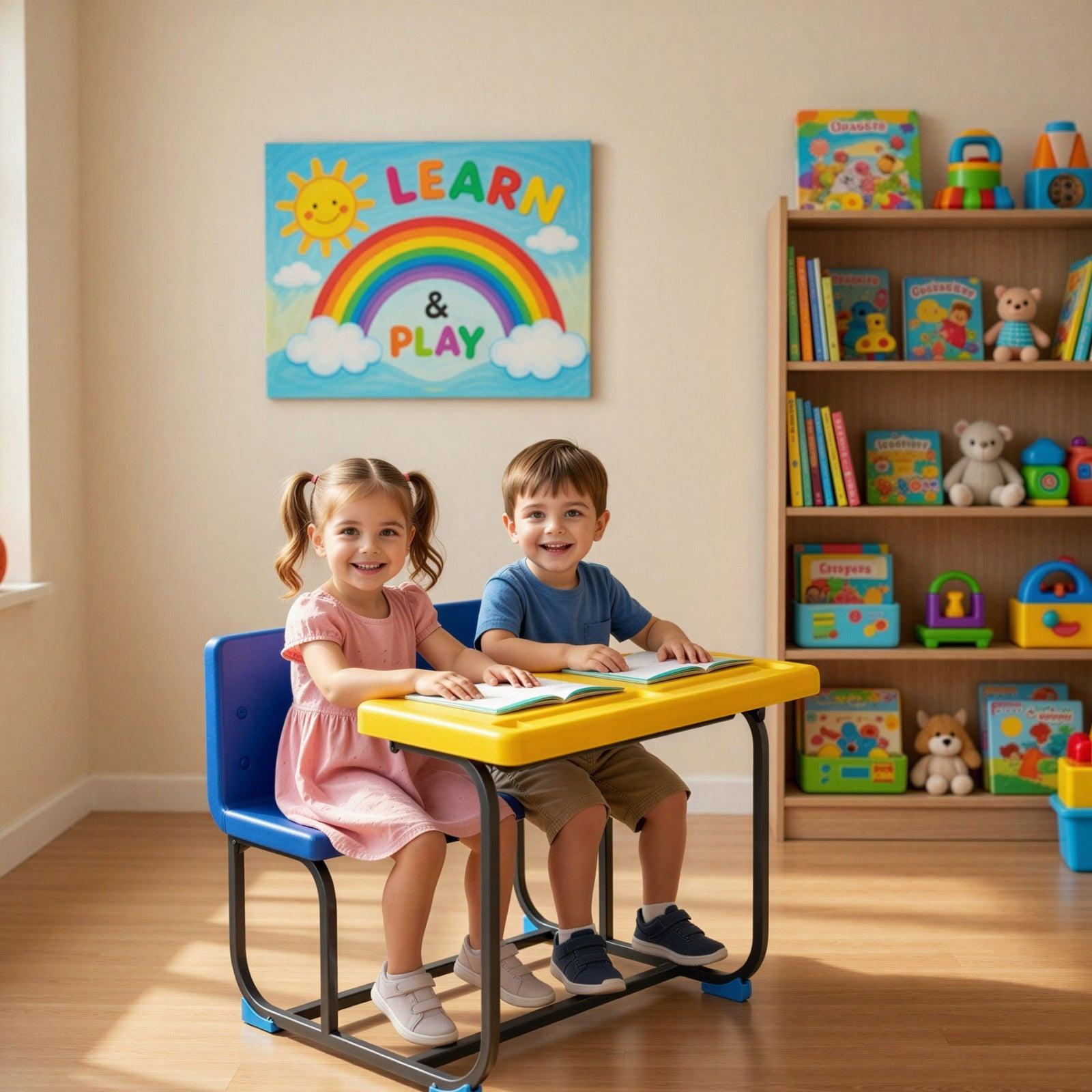 OK Play Little scholars school furniture supplied in Bellary by CBM IMPEX