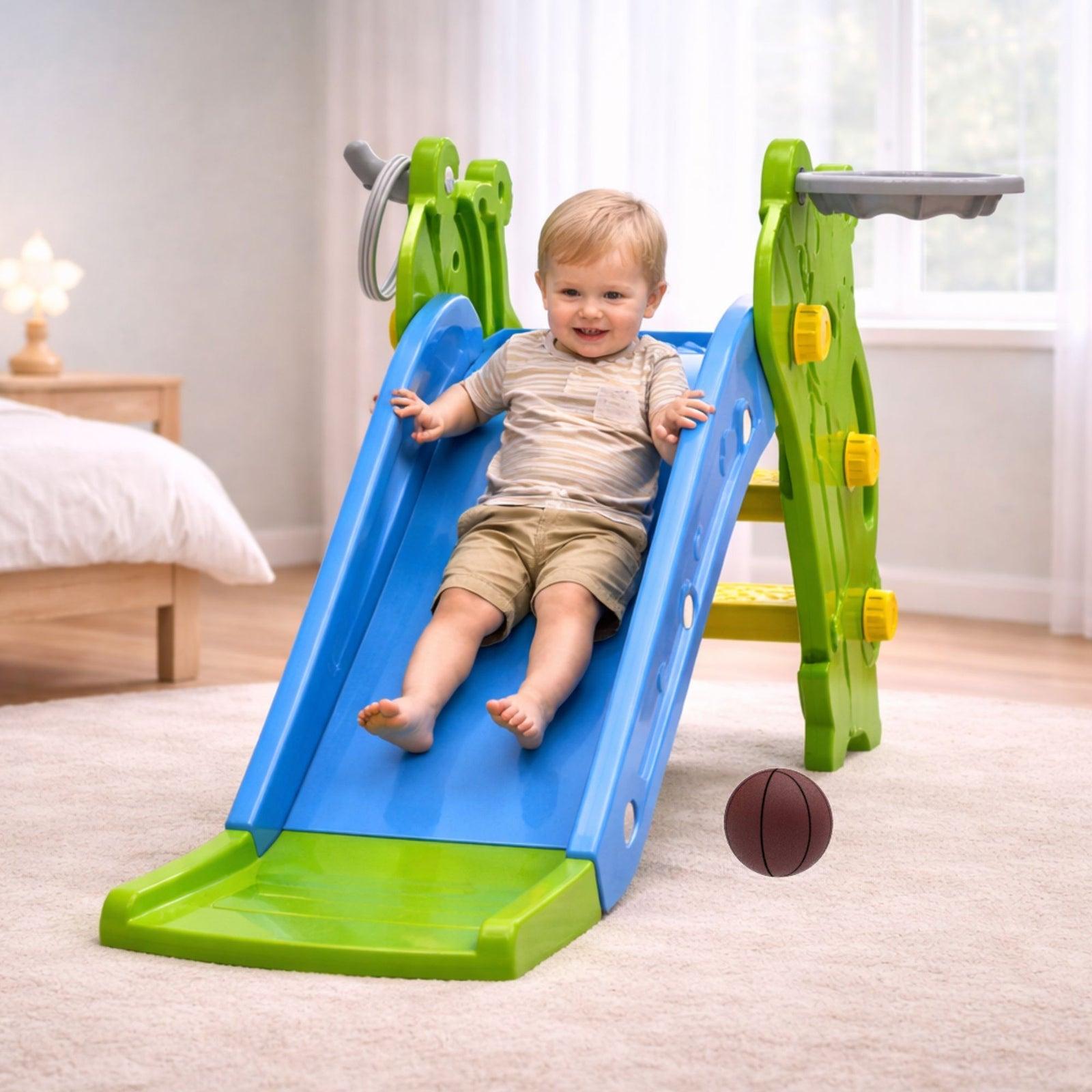 OK Play Panda Slide With Basketball & Toss Ring - Slides