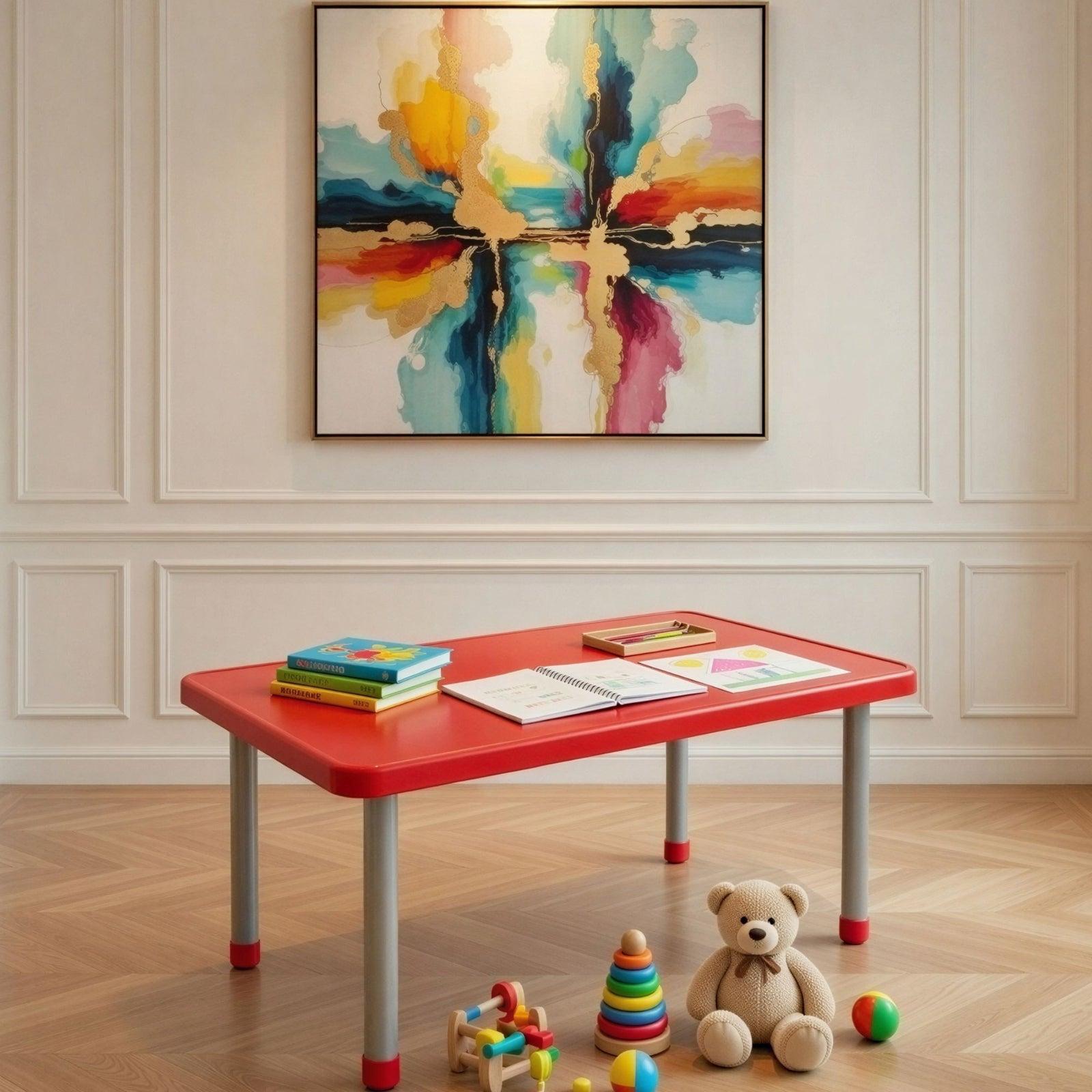 OK Play Rectangle Table (Wooden) school furniture supplied in Gulbarga by CBM IMPEX