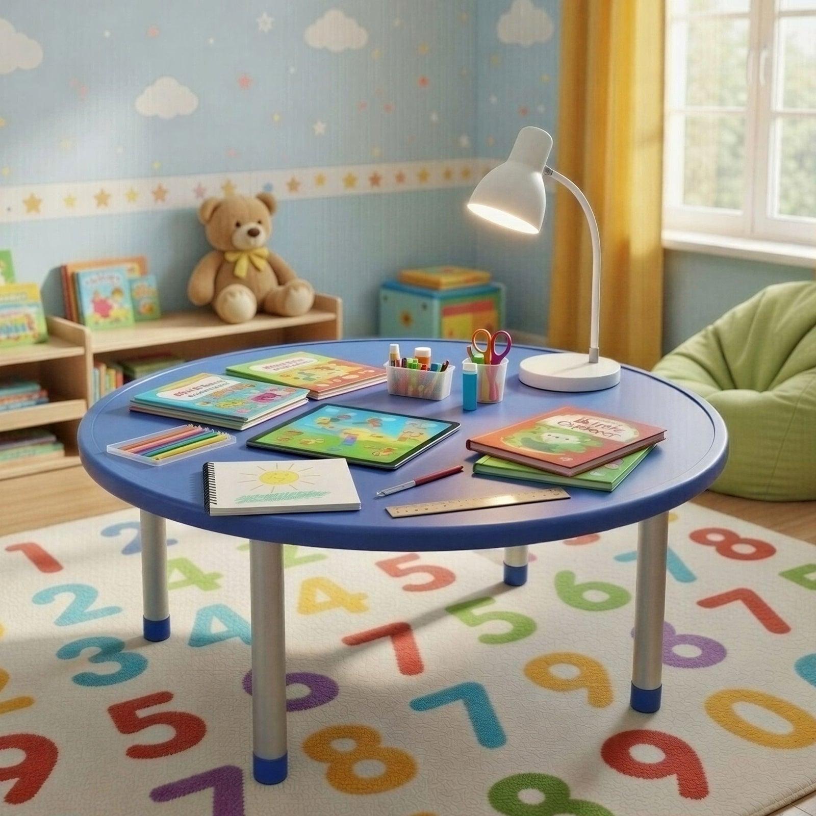 OK Play Round Table (Metal Leg) school furniture supplied in Gulbarga by CBM IMPEX