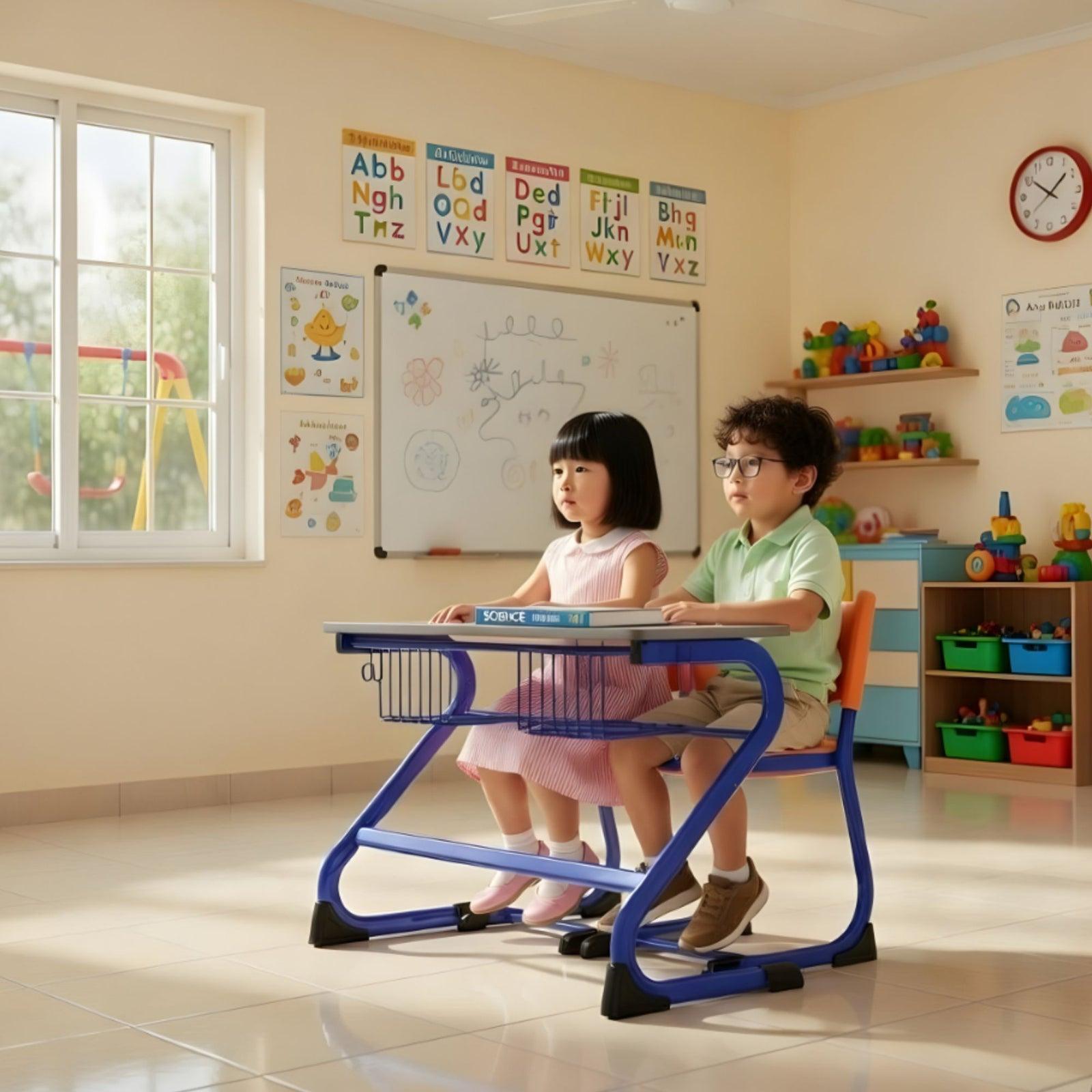 OK Play S - Type Dual Desk - TT3 Econ school furniture supplied in Mandya by CBM IMPEX