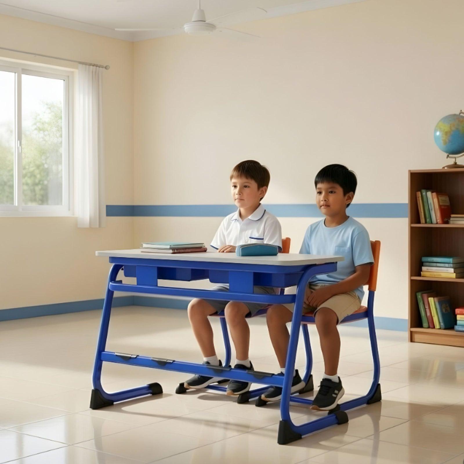 OK Play Standard Dual Desk - TT3 school furniture supplied in Indiranagar by CBM IMPEX