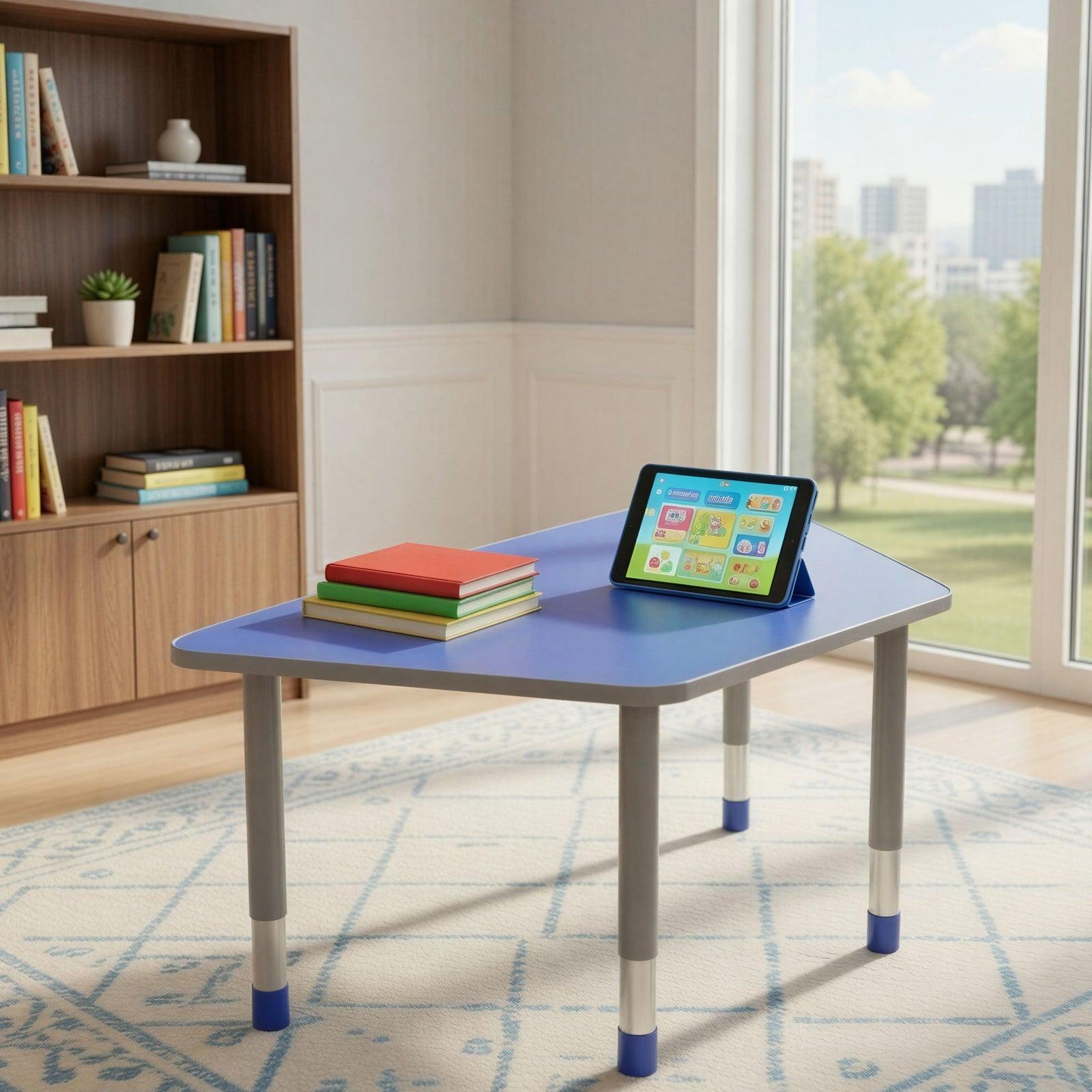 OK Play Trapezium Table (Wooden) school furniture supplied in Jayanagar by CBM IMPEX