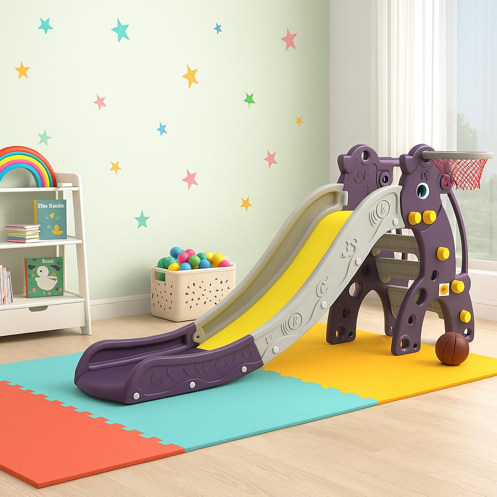OK Play Unicorn Slide With Basketball Ring - Senior - Slides