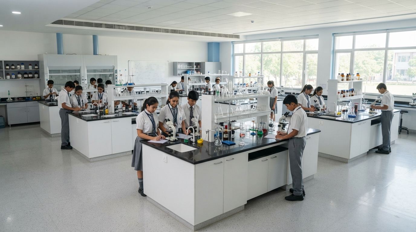 Brand-new school science laboratory set up by CBM IMPEX