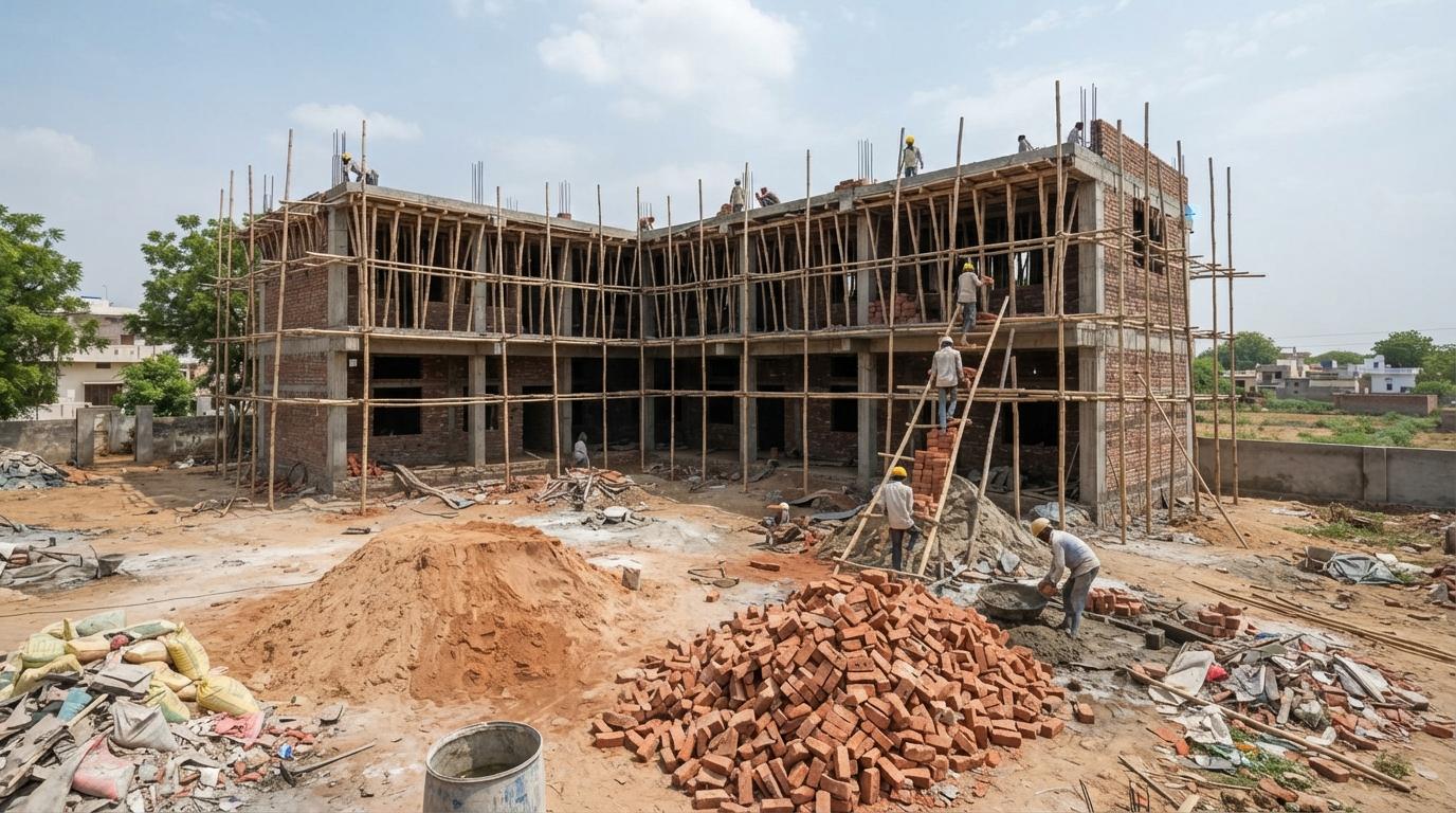 School construction & interiors — Construction High for schools across Karnataka